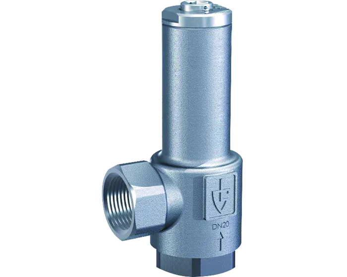 Stainless steel angle overflow valve 417 P PTFE seat